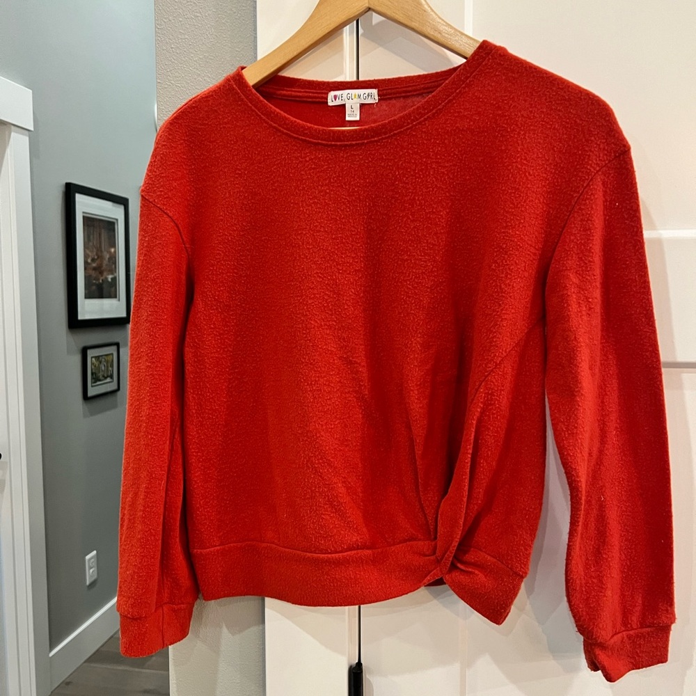 Love, Glam Girl by Stitch Fix tie front shirts; Large (14) girls size